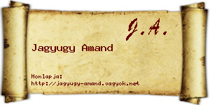 Jagyugy Amand névjegykártya